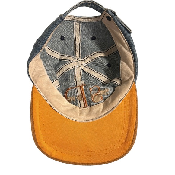 Vintage 90s San Diego Denim Leather Cap Truckers Hat Adjustable Vacation Collect - Picture 4 of 10